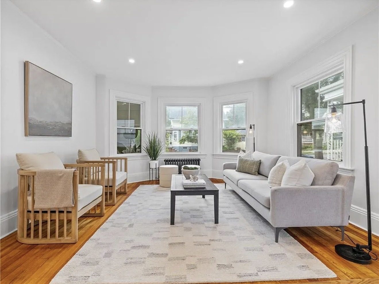 Living room bay window